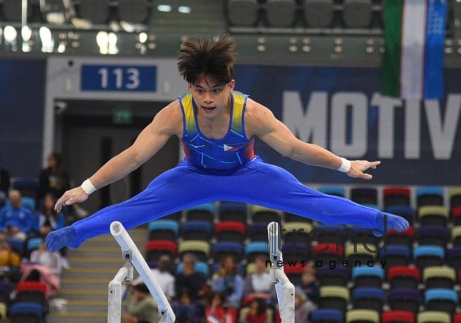 Bakıda idman gimnastikası üzrə Dünya Kuboku start götürüb Azərbaycan Bakı 12 mart 2023
